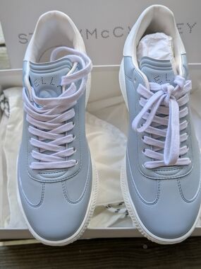 Stella McCartney Light Blue Leather Sneakers